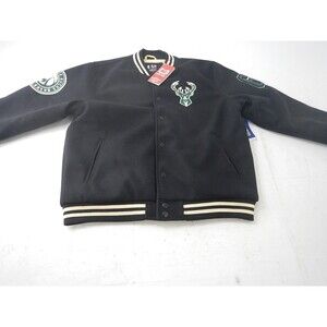 Ultra Game Men's Standard Game Time Varsity Jacket, Milwaukee Bucks